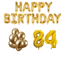 84 jaar Verjaardag Versiering Ballon Pakket Goud