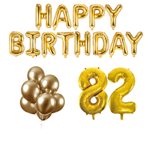 82 jaar Verjaardag Versiering Ballon Pakket Goud