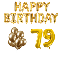 79 jaar Verjaardag Versiering Ballon Pakket Goud
