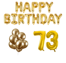 73 jaar Verjaardag Versiering Ballon Pakket Goud