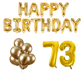73 jaar Verjaardag Versiering Ballon Pakket Goud