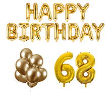 68 jaar Verjaardag Versiering Ballon Pakket Goud