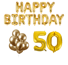 50 jaar Verjaardag Versiering Ballon Pakket Goud