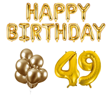 49 jaar Verjaardag Versiering Ballon Pakket Goud