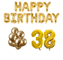 38 jaar Verjaardag Versiering Ballon Pakket Goud