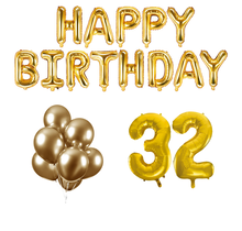 32 jaar Verjaardag Versiering Ballon Pakket Goud