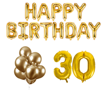 30 jaar Verjaardag Versiering Ballon Pakket Goud