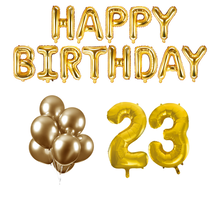 23 jaar Verjaardag Versiering Ballon Pakket Goud