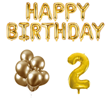 2 jaar Verjaardag Versiering Ballon Pakket Goud