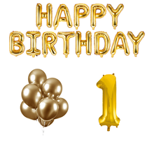 1 jaar Verjaardag Versiering Ballon Pakket Goud