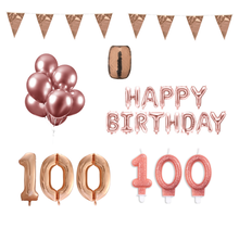 100 jaar Verjaardag Versiering Pakket Rosé Goud
