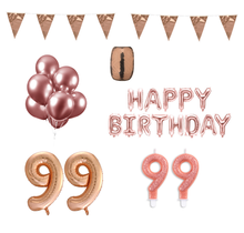 99 jaar Verjaardag Versiering Pakket Rosé Goud