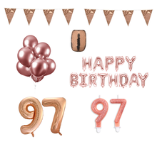 97 jaar Verjaardag Versiering Pakket Rosé Goud