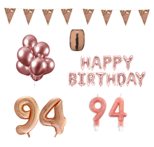 94 jaar Verjaardag Versiering Pakket Rosé Goud