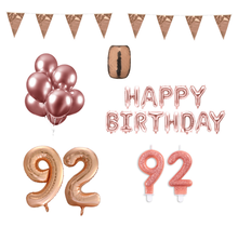 92 jaar Verjaardag Versiering Pakket Rosé Goud