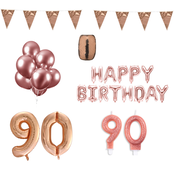 90 jaar Verjaardag Versiering Pakket Rosé Goud 90 jaar Verjaardag Versiering Pakket Rosé Goud