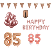 85 jaar Verjaardag Versiering Pakket Rosé Goud