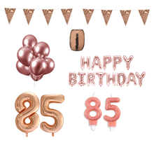85 jaar Verjaardag Versiering Pakket Rosé Goud