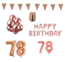 78 jaar Verjaardag Versiering Pakket Rosé Goud
