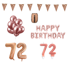 72 jaar Verjaardag Versiering Pakket Rosé Goud
