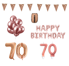 70 jaar Verjaardag Versiering Pakket Rosé Goud