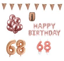 68 jaar Verjaardag Versiering Pakket Rosé Goud