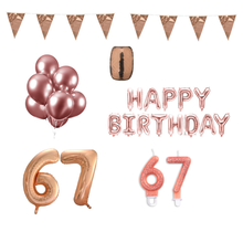 67 jaar Verjaardag Versiering Pakket Rosé Goud