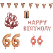 66 jaar Verjaardag Versiering Pakket Rosé Goud 66 jaar Verjaardag Versiering Pakket Rosé Goud