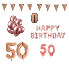 50 jaar Verjaardag Versiering Pakket Rosé Goud