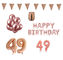 49 jaar Verjaardag Versiering Pakket Rosé Goud