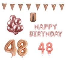 48 jaar Verjaardag Versiering Pakket Rosé Goud
