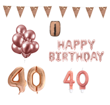 40 jaar Verjaardag Versiering Pakket Rosé Goud