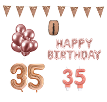 35 jaar Verjaardag Versiering Pakket Rosé Goud