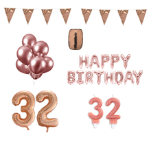 32 jaar Verjaardag Versiering Pakket Rosé Goud