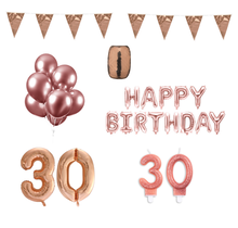 30 jaar Verjaardag Versiering Pakket Rosé Goud