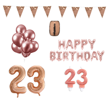 23 jaar Verjaardag Versiering Pakket Rosé Goud