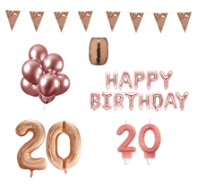 20 jaar Verjaardag Versiering Pakket Rosé Goud