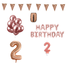 2 jaar Verjaardag Versiering Pakket Rosé Goud