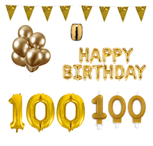 100 jaar Verjaardag Versiering Pakket Goud
