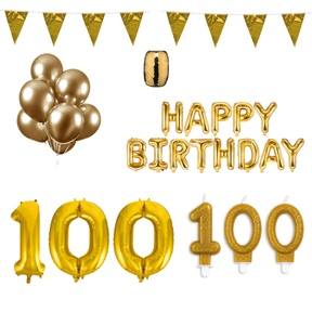 100 jaar Verjaardag Versiering Pakket Goud