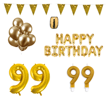 99 jaar Verjaardag Versiering Pakket Goud