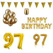 97 jaar Verjaardag Versiering Pakket Goud