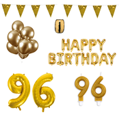 96 jaar Verjaardag Versiering Pakket Goud