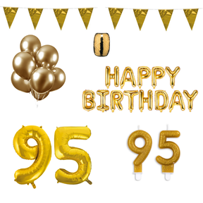 95 jaar Verjaardag Versiering Pakket Goud