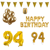 94 jaar Verjaardag Versiering Pakket Goud