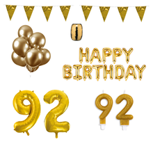92 jaar Verjaardag Versiering Pakket Goud