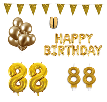 88 jaar Verjaardag Versiering Pakket Goud