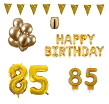 85 jaar Verjaardag Versiering Pakket Goud