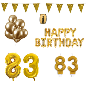 83 jaar Verjaardag Versiering Pakket Goud
