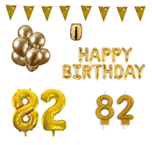 82 jaar Verjaardag Versiering Pakket Goud